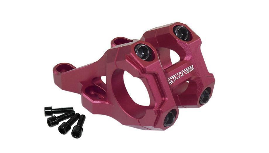 Suporte Guidão Giosbr Alumínio CNC BOXER-01 47mm Para Guidão 31.8mm Vermelh